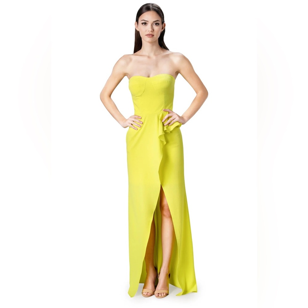 Dress The Population Kai Stretch Crepe Strapless Gown